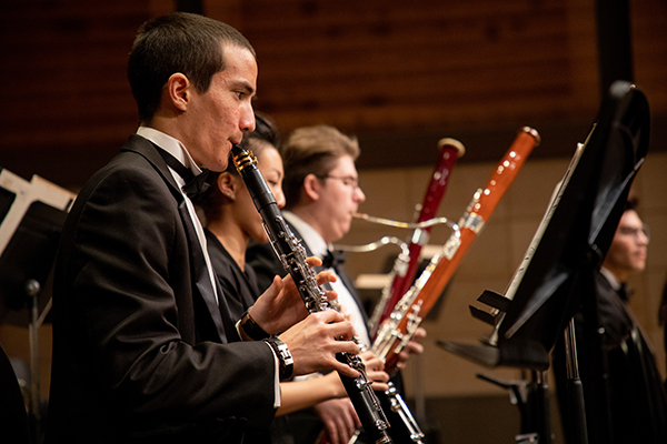 Woodwinds performing