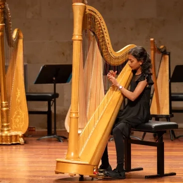 Summer program harp player.