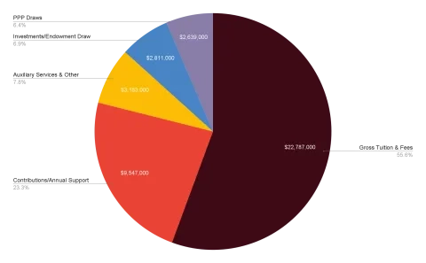 operating revenue pie chart