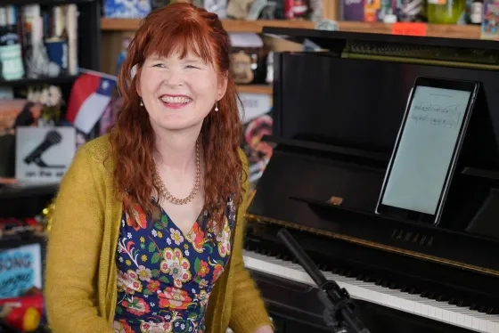 Sarah Cahill at NPR. (Credit: Michael Zamorra)