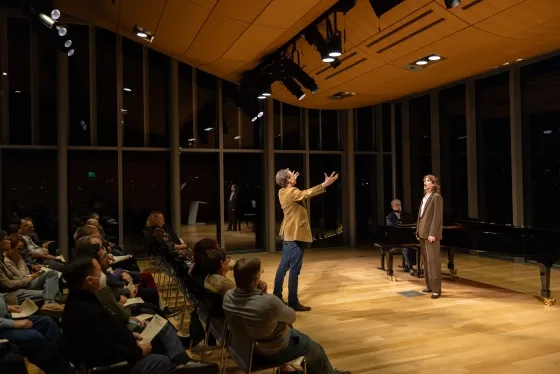 Ian Bostridge works with an SFCM voice student.