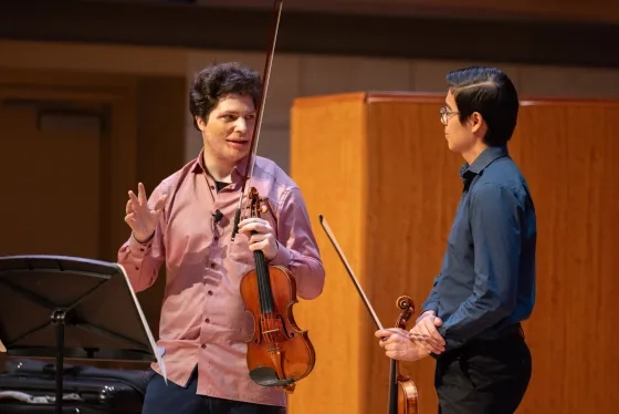 Augustin Hadelich and Daniel Tan.